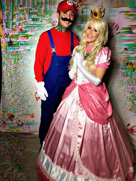 diy mario and peach costume|mario and peach costume adult.